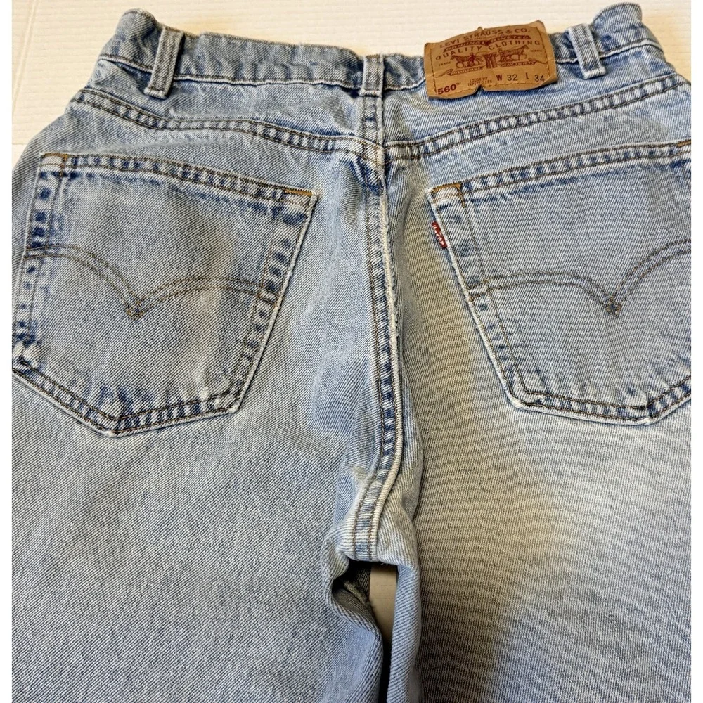 LEVI'S 560 - Men's VTG 90's USA Blue Loose Tapered Y2K Vintage Jeans - 32x34